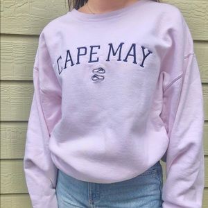 super soft baby pink cape may sweatshirt!